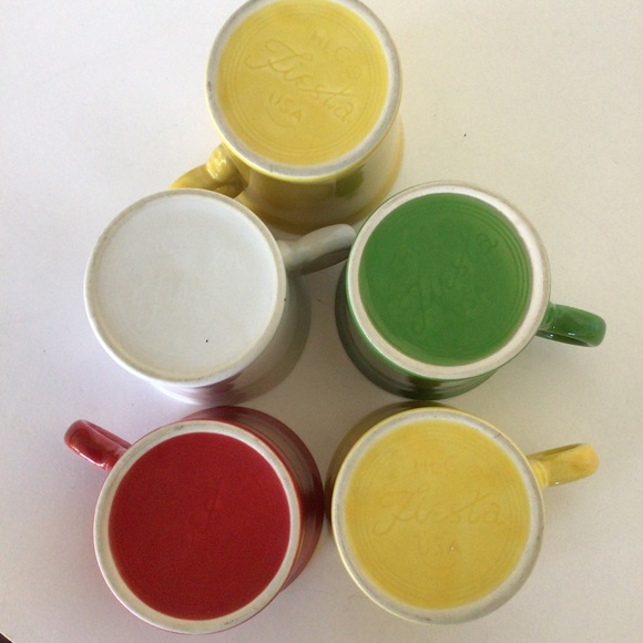 FIESTA RING MUGS SET OF FIVE - Picture 9 of 14